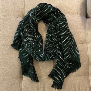 Dark Green Micro Dot Scarf